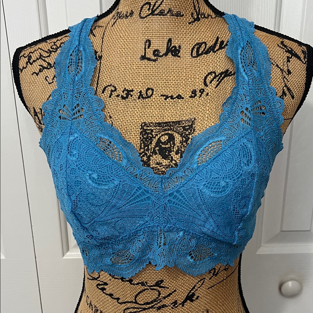 Fleur’t Blue Lace Racerback Bralette